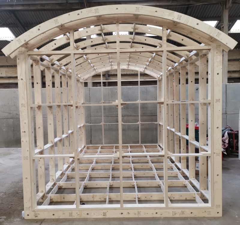 SHEPHERD HUT FRAME WITH END WALLS